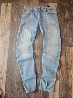 G-STAR Arc 3D Slim barrel Jeans womens 31 x 32 12/14 long grunge skater low rise